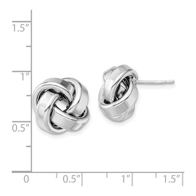Sterling Silver Love Knot Stud Earrings – view 5