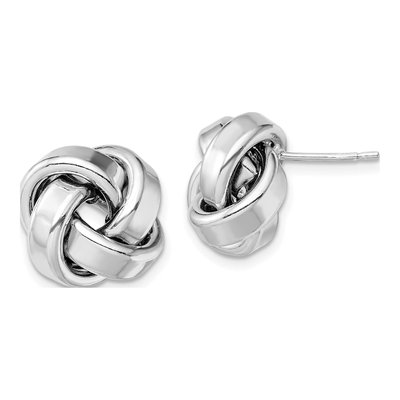 Sterling Silver Love Knot Stud Earrings