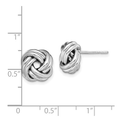 Sterling Silver Love Knot Stud Earrings – view 5