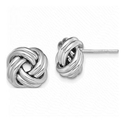 Sterling Silver Love Knot Stud Earrings