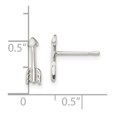 Sterling Silver Arrow Stud Earrings – view 5
