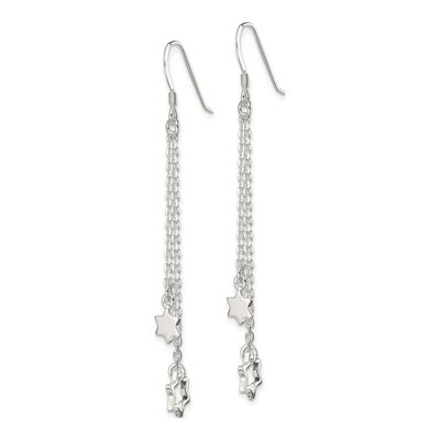 Sterling Silver Star of David Dangle Earrings – view 3