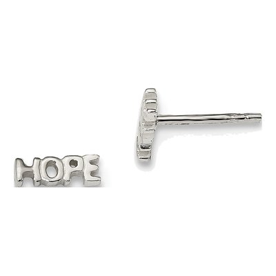 Sterling Silver Hope Stud Earrings