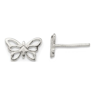 Sterling Silver Butterfly Stud Earrings