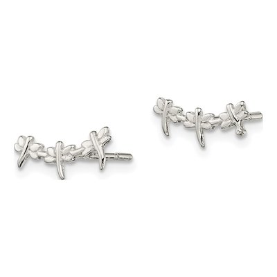 Sterling Silver Dragonfly Stud Earrings – view 3