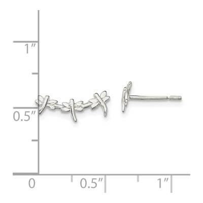 Sterling Silver Dragonfly Stud Earrings – view 5
