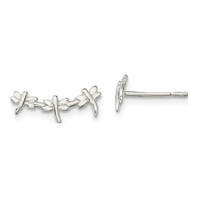 Sterling Silver Dragonfly Stud Earrings