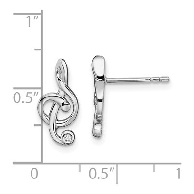 Sterling Silver CZ Fancy Stud Earrings – view 5