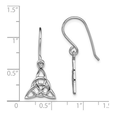 Sterling Silver Trinity Knot Dangle Earrings – view 5