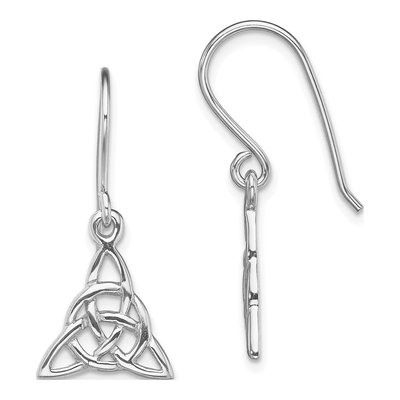 Sterling Silver Trinity Knot Dangle Earrings