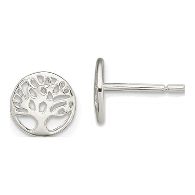 Sterling Silver Tree Stud Earrings