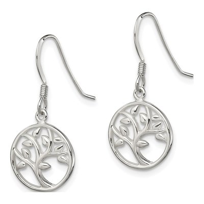 Sterling Silver Tree Dangle Earrings – view 3