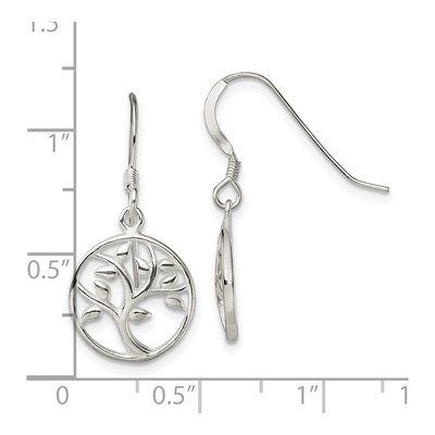 Sterling Silver Tree Dangle Earrings – view 5