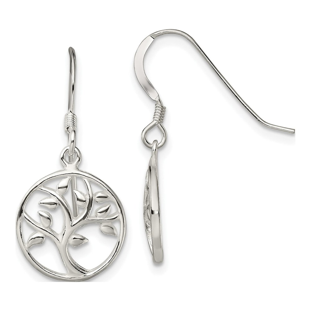 Sterling Silver Tree Dangle Earrings