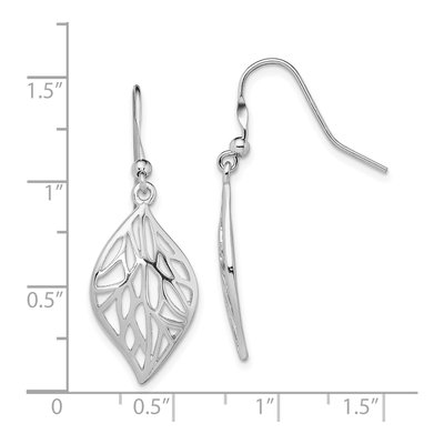 Sterling Silver Leaf Dangle Earrings – view 5