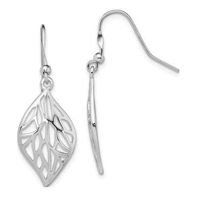 Sterling Silver Leaf Dangle Earrings