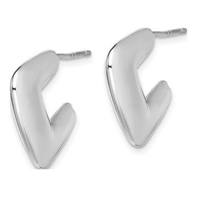 Sterling Silver 17mm Hoop Earrings – view 3