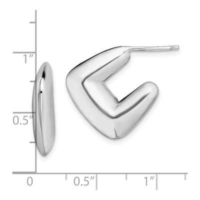 Sterling Silver 17mm Hoop Earrings – view 4