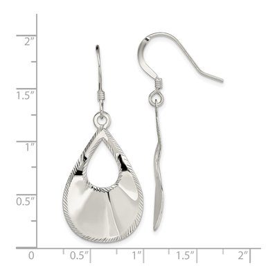 Sterling Silver Teardrop Dangle Earrings – view 5