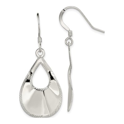 Sterling Silver Teardrop Dangle Earrings