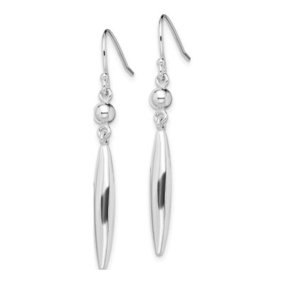 Sterling Silver Oval Dangle Earrings – view 3