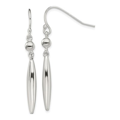 Sterling Silver Oval Dangle Earrings