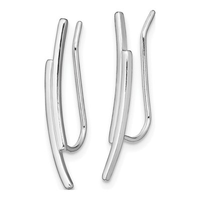 Sterling Silver Ear Climber Threader Earrings – view 3
