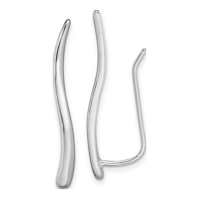 Sterling Silver Curved Ear Climber Threader Earrings