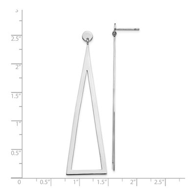 Sterling Silver Triangle Dangle Earrings – view 5