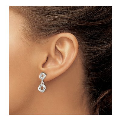 Sterling Silver Knot Dangle Earrings – view 4