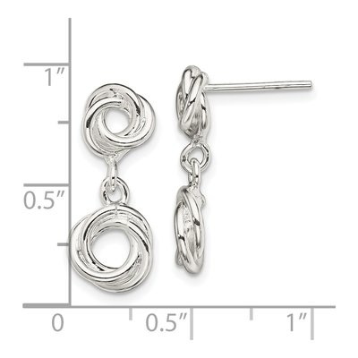Sterling Silver Knot Dangle Earrings – view 5