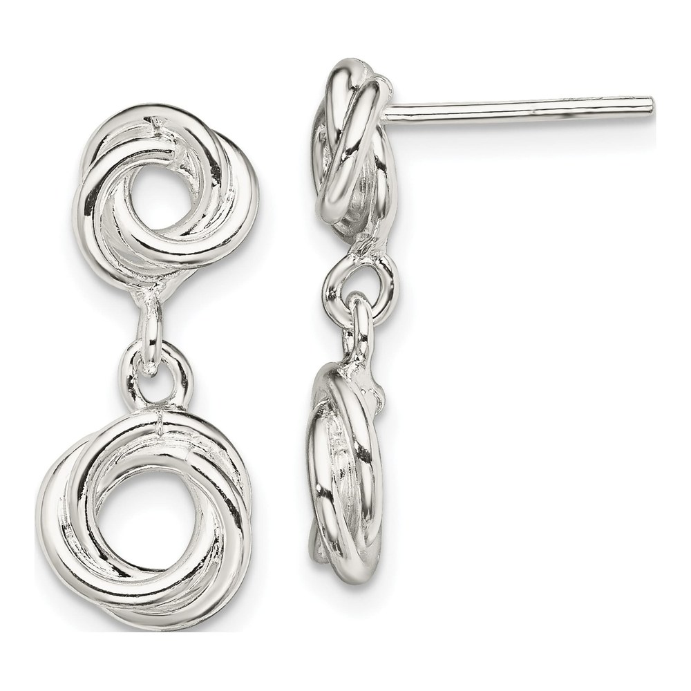 Sterling Silver Knot Dangle Earrings