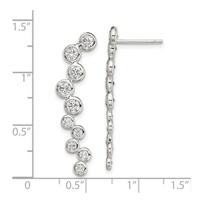 Sterling Silver CZ Ear Climber Ear Climbers – view 5