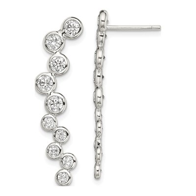 Sterling Silver CZ Ear Climber Ear Climbers