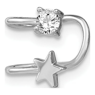 Sterling Silver 9mm CZ Star Ear Cuff Ear Cuff – view 3