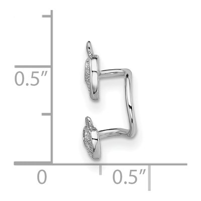 Sterling Silver CZ Double Apple Ear Cuff Ear Cuff – view 4