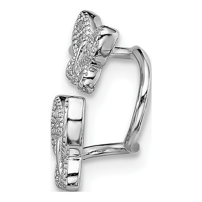 Sterling Silver 15mm CZ Double Butterfly Right Ear Cuff Ear Cuff – view 3
