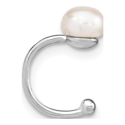 Sterling Silver Pearl Cuff Earrings | Non-Pierced – view 5