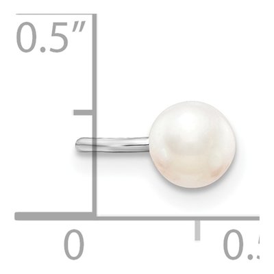 Sterling Silver Pearl Cuff Earrings | Non-Pierced – view 6