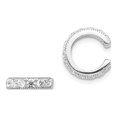 Sterling Silver 11mm CZ Ear Cuff Ear Cuff