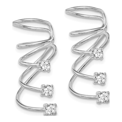 Sterling Silver CZ Cuff Ear Cuff – view 3