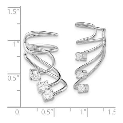 Sterling Silver CZ Cuff Ear Cuff – view 5
