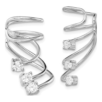Sterling Silver CZ Cuff Ear Cuff