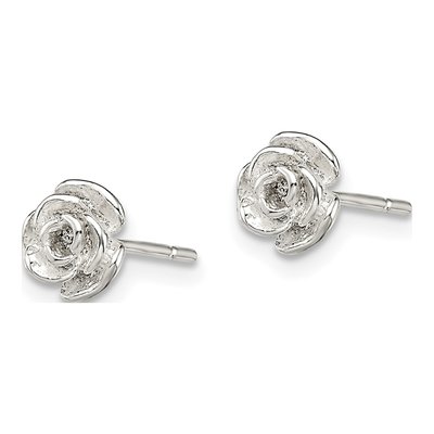 Sterling Silver Button Stud Earrings – view 3