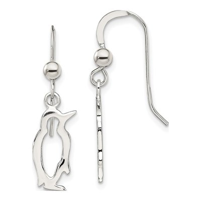 Sterling Silver Penguin Dangle Earrings