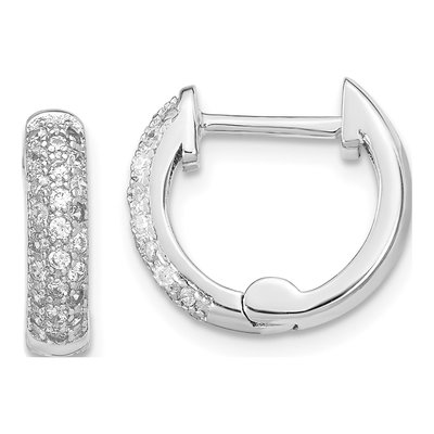 Sterling Silver Black & White Pearl CZ Earring Set – view 3
