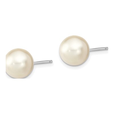 Sterling Silver Shell Pearl Ball Earring Set – view 7