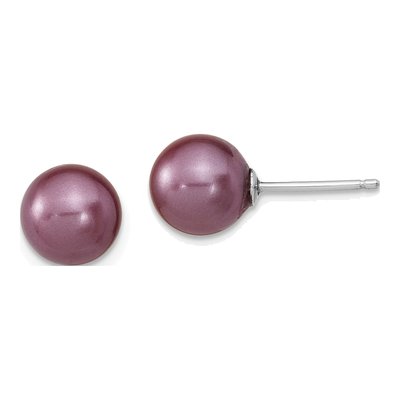 Sterling Silver Shell Pearl Post Earring Set – view 2