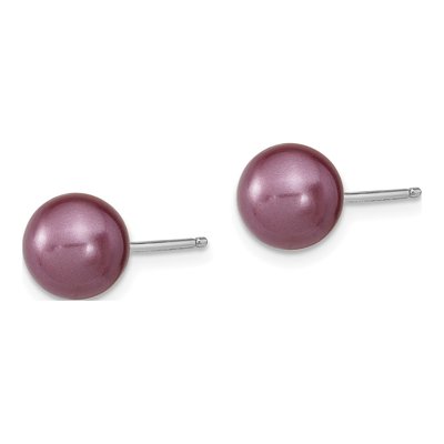 Sterling Silver Shell Pearl Post Earring Set – view 3