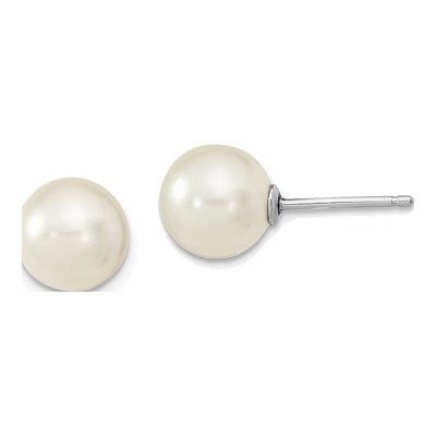 Sterling Silver Shell Pearl Post Earring Set – view 6